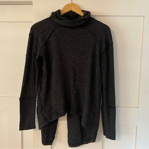 We The Free Charcoal Ribbed Turtleneck Sweater